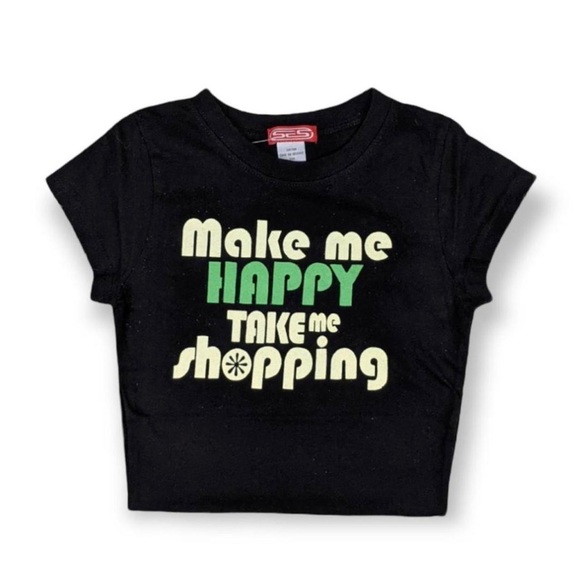 Britney Spears Y2K Slogan Baby Tee - Picture 1 of 3